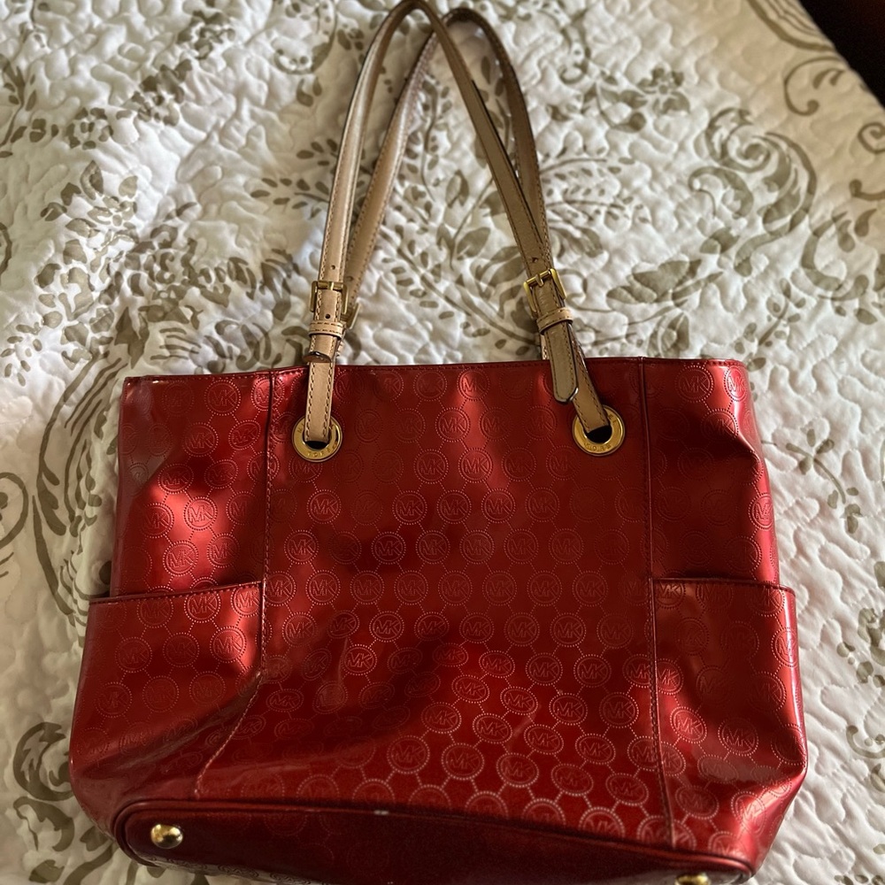 Early 2000s y2k Michael Kors red shoulder bag